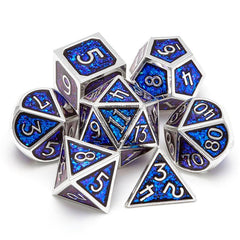 7pcs Metal Dice Set Polyhedral for RPG Board Games Tabletop Props