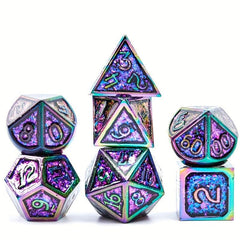 7pcs Metal Dice Set Polyhedral for RPG Board Games Tabletop Props