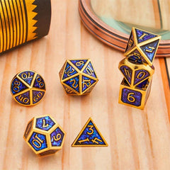 7pcs Metal Dice Set Polyhedral for RPG Board Games Tabletop Props