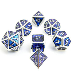7pcs Metal Dice Set Polyhedral for RPG Board Games Tabletop Props