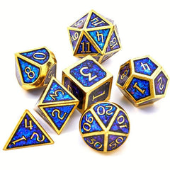 7pcs Metal Dice Set Polyhedral for RPG Board Games Tabletop Props