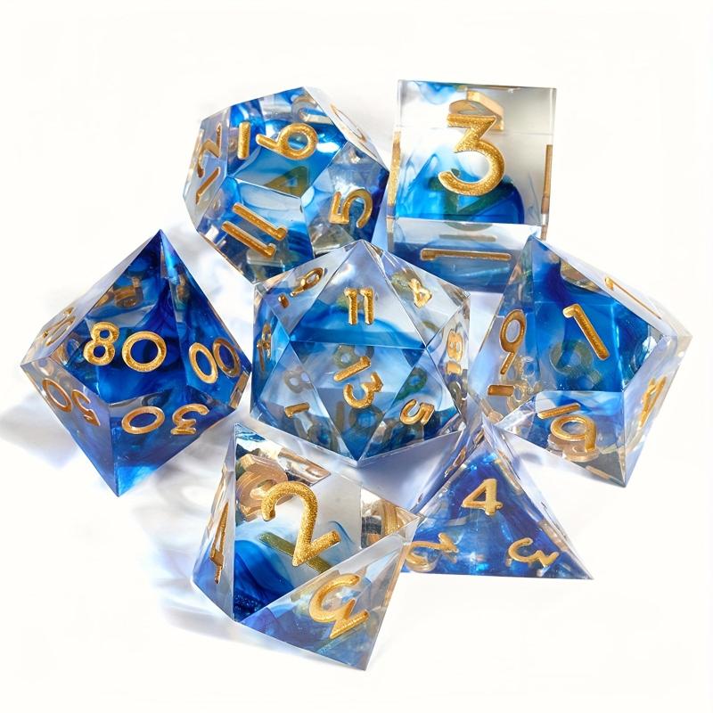 7pcs Sharp Dice Set for Role-playing Board Game Accessories