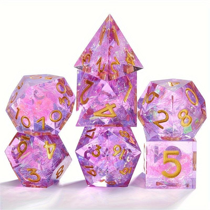 7pcs Sharp Dice Set for Role-playing Board Game Accessories