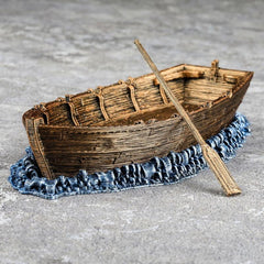 Hand-Painted Row Boat for Fantasy Pirate Game Terrain