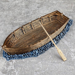 Hand-Painted Row Boat for Fantasy Pirate Game Terrain