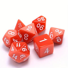 7pc Layered Red Polyhedral Dice Set for RPG Table Games