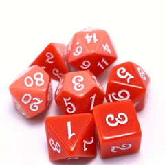 7pc Layered Red Polyhedral Dice Set for RPG Table Games