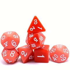 7pc Layered Red Polyhedral Dice Set for RPG Table Games