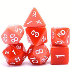 7pc Layered Red Polyhedral Dice Set for RPG Table Games