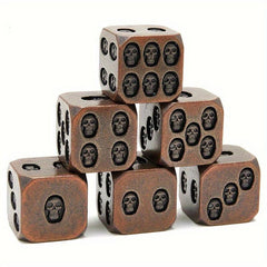 6pcs Skull Dices Halloween Board Game Party Supplies