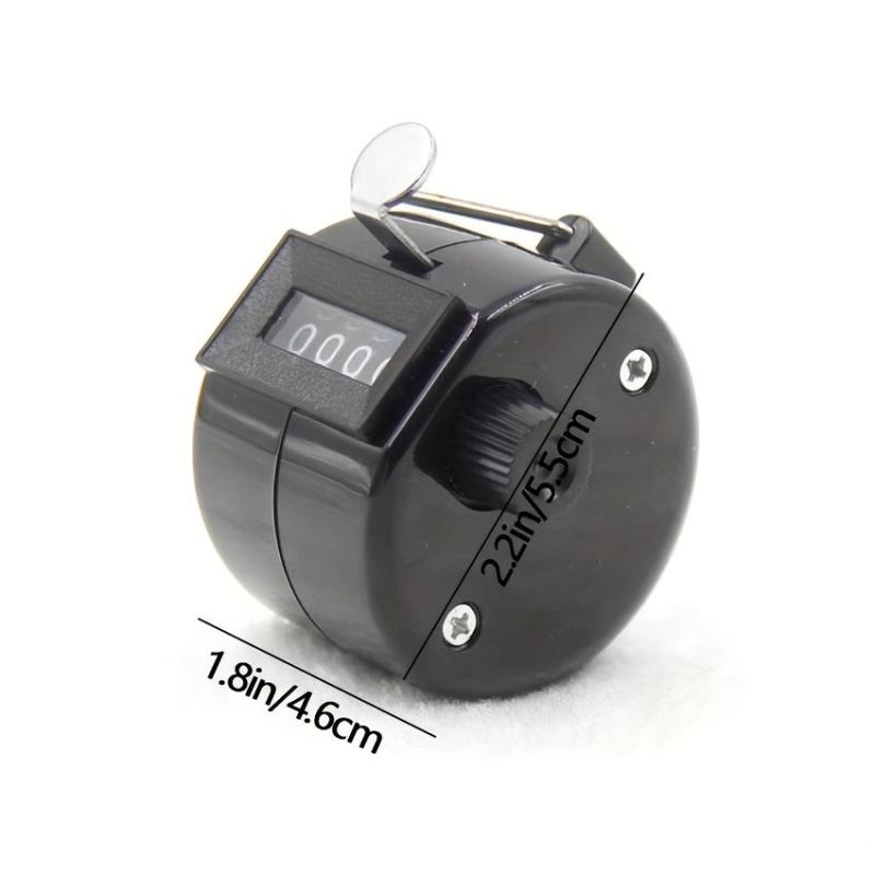 1pc 4-Digit Plastic Counter Metal Counter Hand-Pressed People Flow Counter