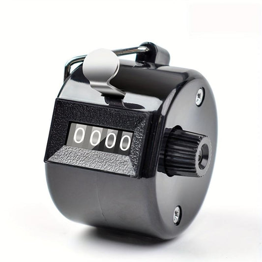 1pc 4-Digit Plastic Counter Metal Counter Hand-Pressed People Flow Counter