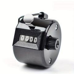 1pc 4-Digit Plastic Counter Metal Counter Hand-Pressed People Flow Counter
