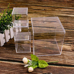 Acrylic Transparent Square Box Hand held Storage Display Box