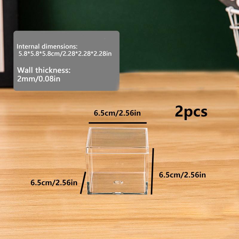 Acrylic Transparent Square Box Hand held Storage Display Box