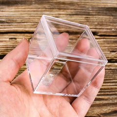 Acrylic Transparent Square Box Hand held Storage Display Box