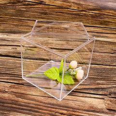 Acrylic Transparent Square Box Hand held Storage Display Box