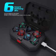 7pcs LED Dice Set Rechargeable Luminous - Christmas Gift