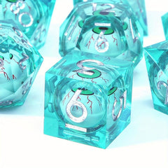 Dragon Eye Resin Dice Set Polyhedral Halloween Christmas Gift