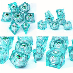 Dragon Eye Resin Dice Set Polyhedral Halloween Christmas Gift