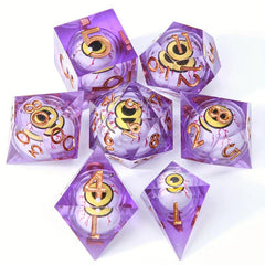 Dragon Eye Resin Dice Set Polyhedral Halloween Christmas Gift