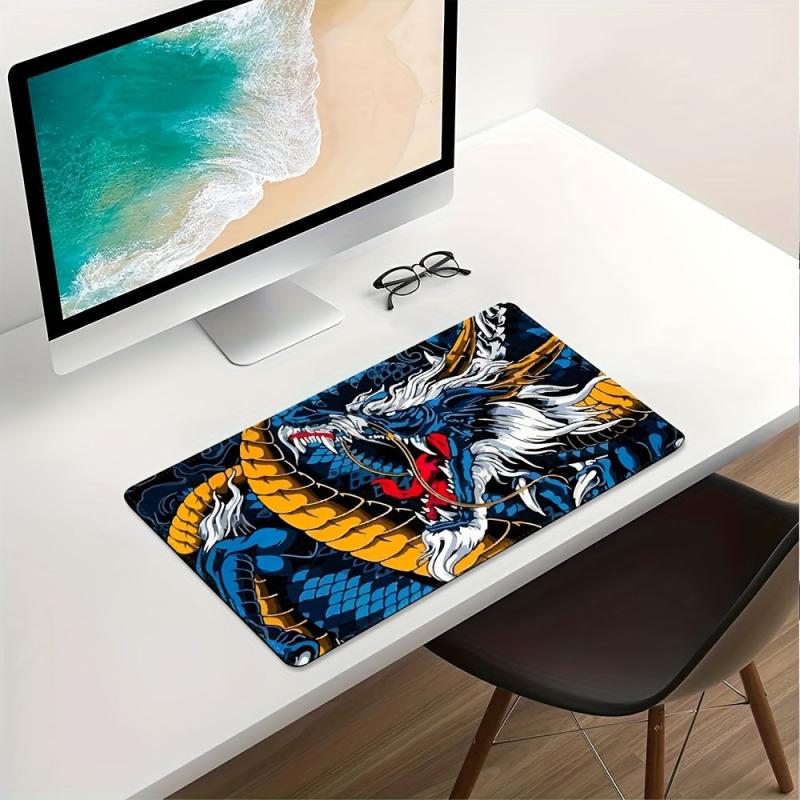 Gaming Table Pad Extended Desk Mousepad with Ergonomic Wrist Rest