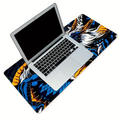 Gaming Table Pad Extended Desk Mousepad with Ergonomic Wrist Rest