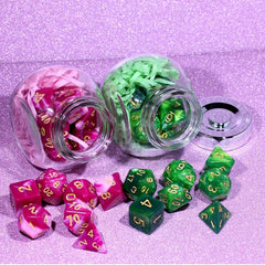7pcs Candy Polyhedral Dice Set With Gift Jar, Perfect For RPG Game