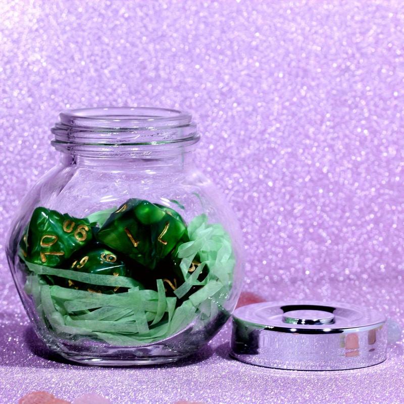 7pcs Candy Polyhedral Dice Set With Gift Jar, Perfect For RPG Game