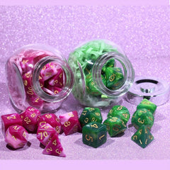7pcs Candy Polyhedral Dice Set With Gift Jar, Perfect For RPG Game