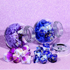 7pcs Candy Polyhedral Dice Set With Gift Jar, Perfect For RPG Game