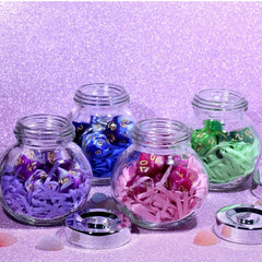 7pcs Candy Polyhedral Dice Set With Gift Jar, Perfect For RPG Game