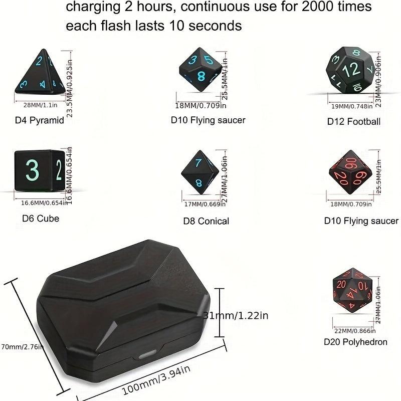 7pcs Electronic LED Dice Set