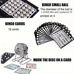 Steel Bingo Game Cage Set Adult Family Large scale Party Group Entertainment