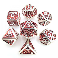 7pc Metal Dice Set Purple Mixed Dice for RPG