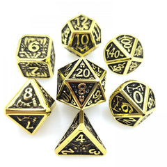 7pc Metal Dice Set Purple Mixed Dice for RPG