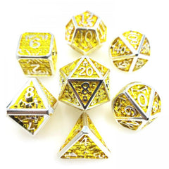 7pc Metal Dice Set Purple Mixed Dice for RPG