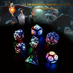 7pcs Rechargeable LED Dice Set for Board Game Nights