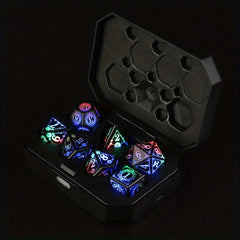 7pcs Rechargeable LED Dice Set for Board Game Nights