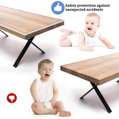 Transparent Bumper Strip for Wooden Table Edges & Corners