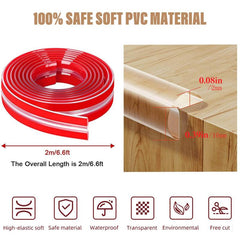 Transparent Bumper Strip for Wooden Table Edges & Corners