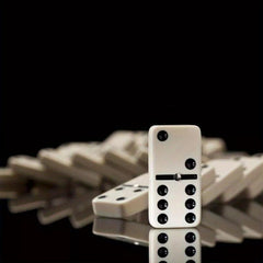 28pc Dominoes Set Wooden Case Travel Size Table Game Family Fun