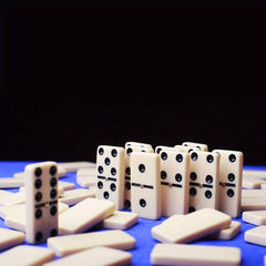 28pc Dominoes Set Wooden Case Travel Size Table Game Family Fun