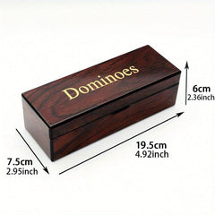 28pc Dominoes Set Wooden Case Travel Size Table Game Family Fun