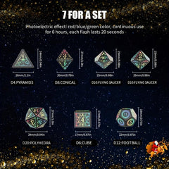 7pcs Christmas LED Dice Set for Board Game