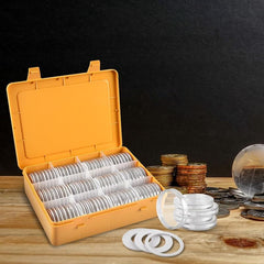 Coin Capsules 46mm 84 Pieces with Storage