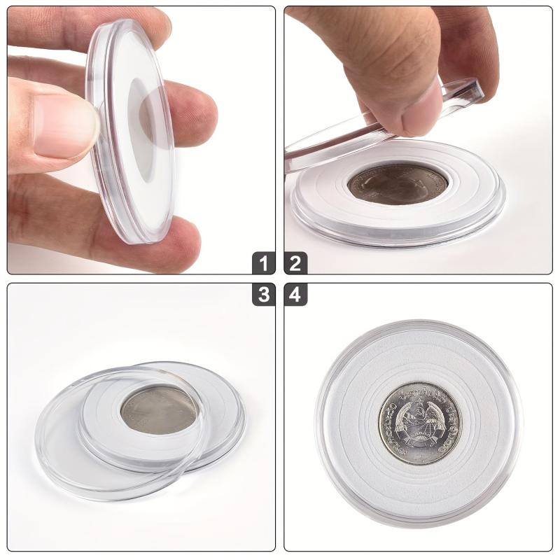 Coin Capsules 46mm 84 Pieces with Storage