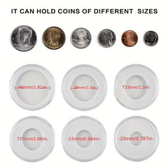 Coin Capsules 46mm 84 Pieces with Storage
