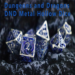 Metal Dice Set Golden Dice Role Playing Game 7Pcs