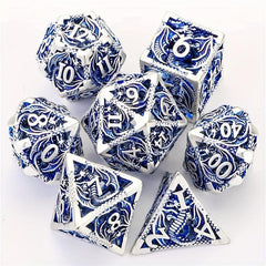 Metal Dice Set Golden Dice Role Playing Game 7Pcs